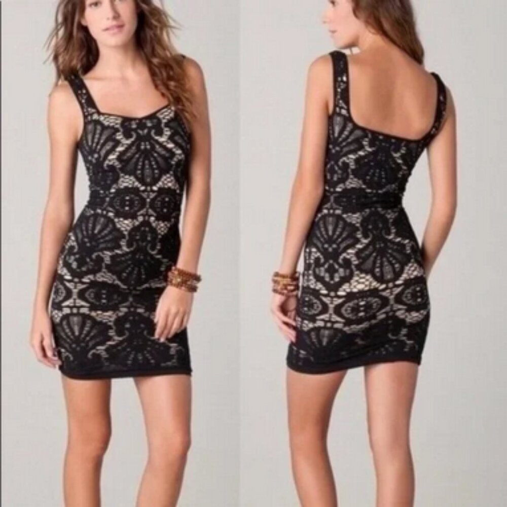 Intimately Free People black and nude Medallion Slip Dress size XS/S - Picture 3 of 9